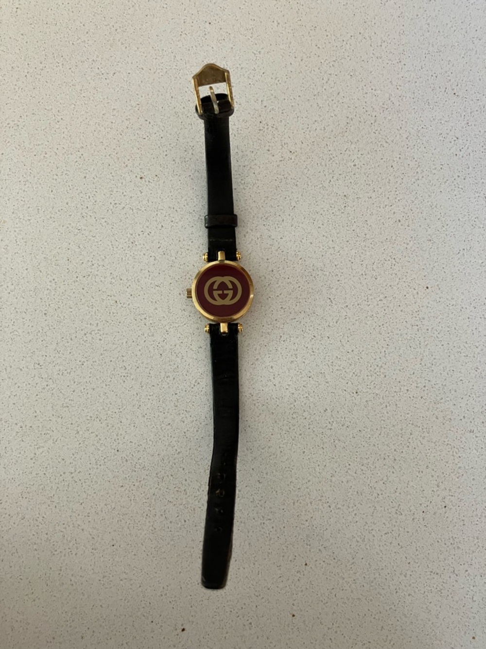 Gucci Brown Leather Strap Watch with Gold Case - Picture 4 of 11